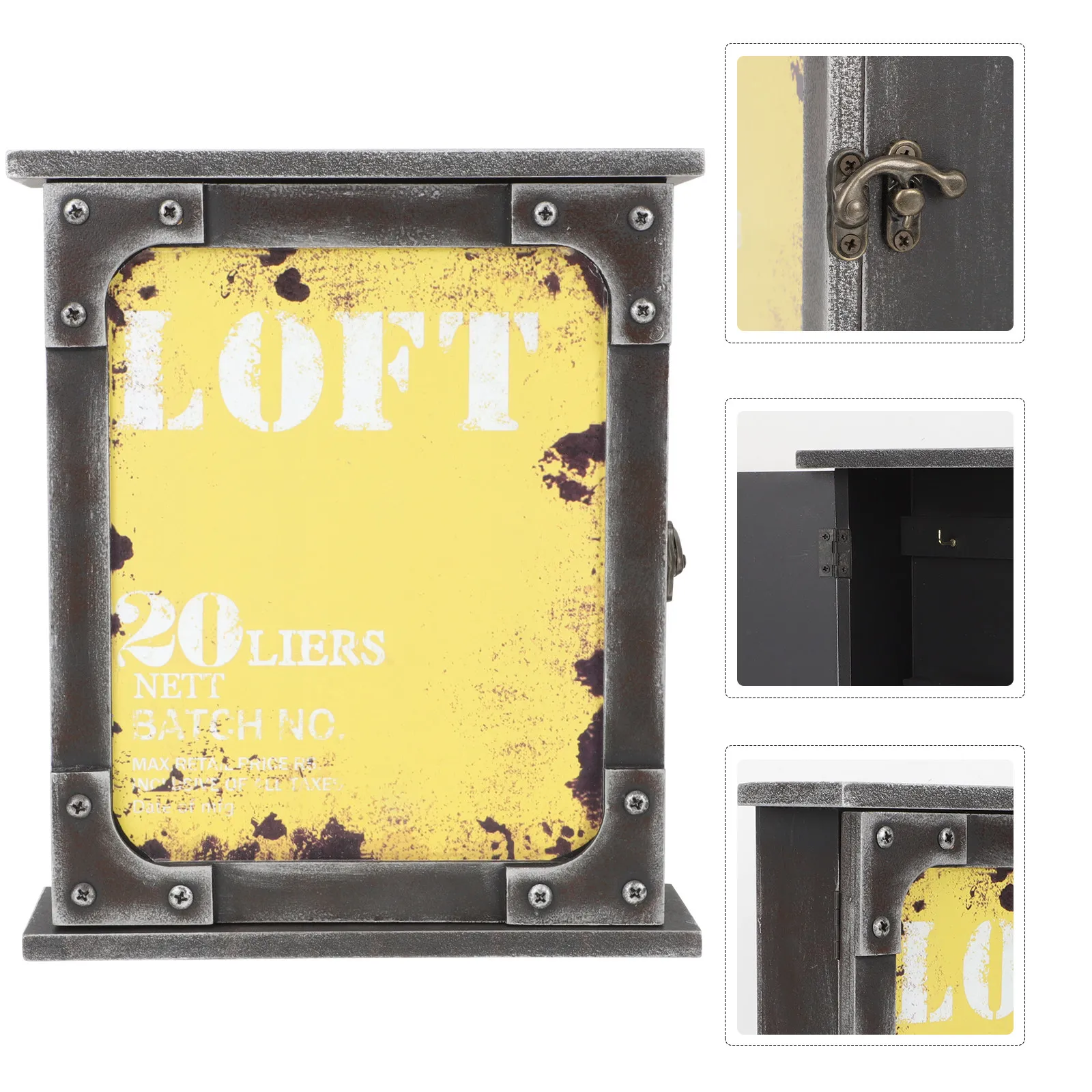 

Настенный органайзер для ключей в ретро-стиле из железа и дерева, многофункциональный декоративный держатель для ключей