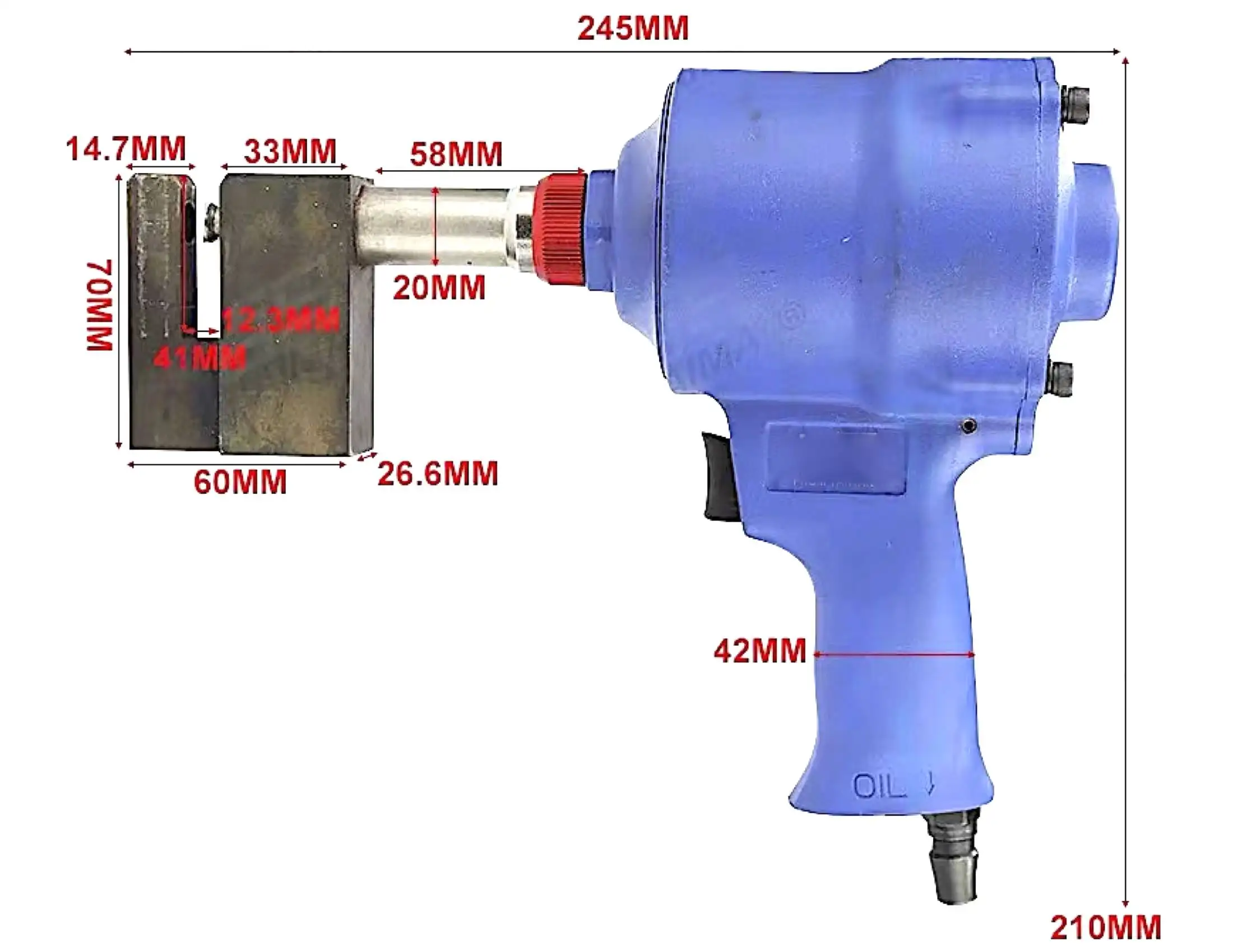 TY1700MB16 Pneumatic Aluminium Decking Puncher for 16mm Crossarm Decking Board