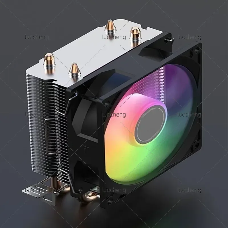 Refroidisseur de processeur à air avec 2 caloducs Tianjifeng S20 pour Intel LGA 115X 17XX 1366, dissipateur thermique multiplateforme avec ventilateur