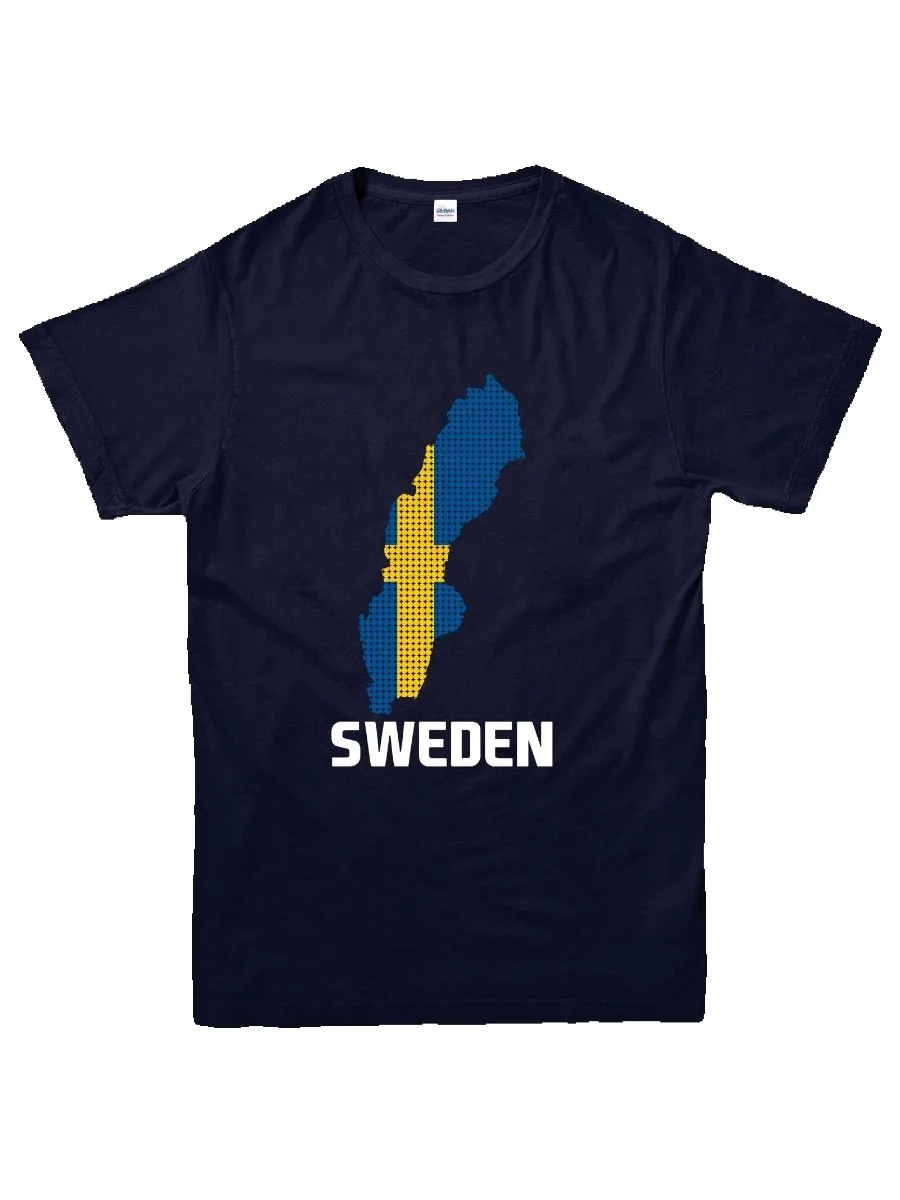 Hot Sale Fashion Sweden Map Flag T-Shirt. Summer Cotton O-Neck Short Sleeve Mens T Shirt New S-3XL