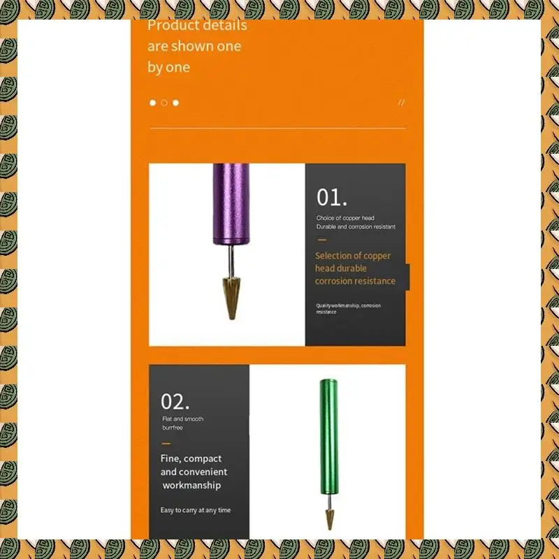 

A77I Масляная ручка для кромок Латунные головки Масло для кромок Артефакт Цветная масляная ручка для кромок Кожаный инструмент для обработки кромок Масляная ручка для алюминиевых кромок