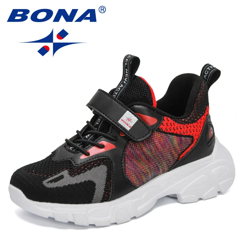 

BONA 2022 New Designers Sport Shoes Boys Fashion Sneakers Girls Casual Children Running Shoes Child Outdoor Walking Footwear