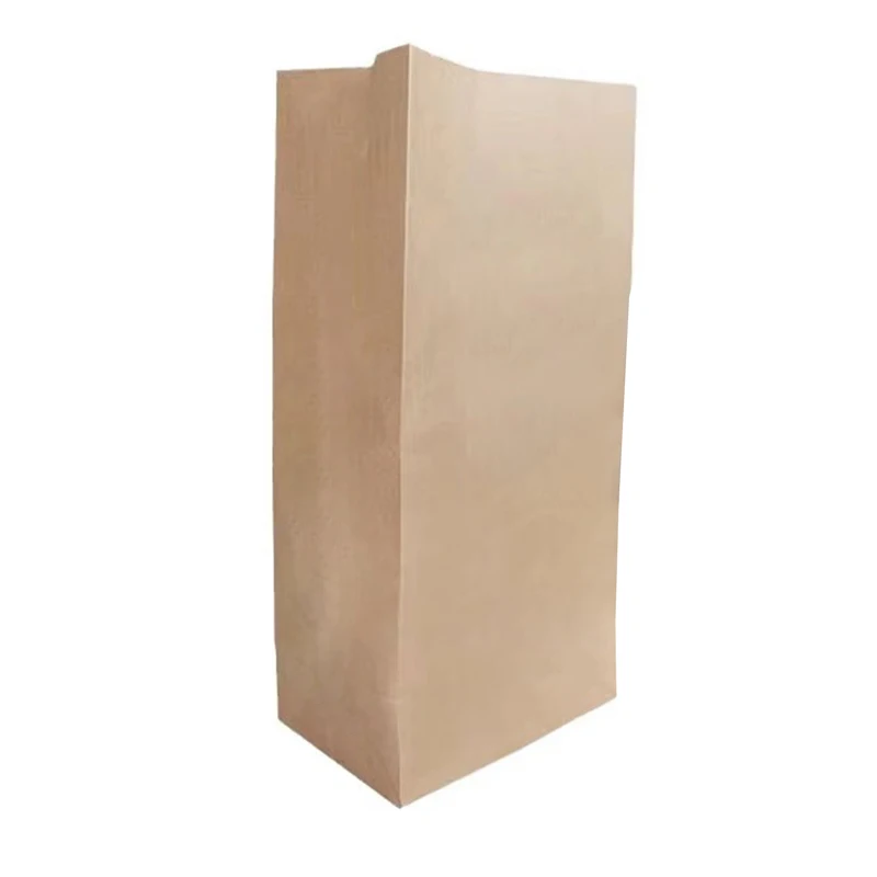 Grande saco de folha de papel kraft multicamadas ecologicamente correto, saco de folha de carvão de qualidade alimentar espessado de 25kg