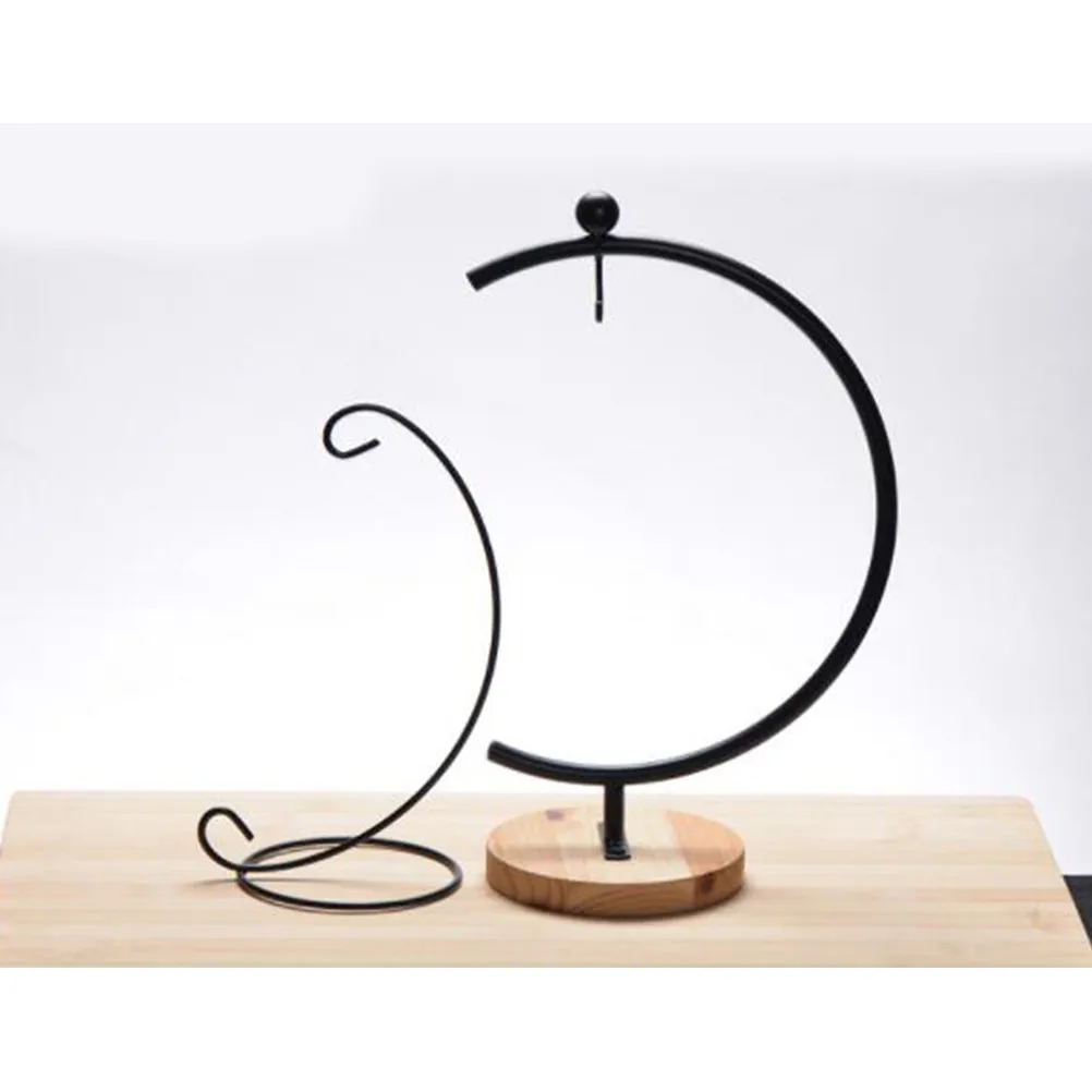 Micro Landscape Eco Bottle Holder Flowerpot Stand Large Size Black Metal Iron Plant Pot Shelf for Home Office Balcony Decoration