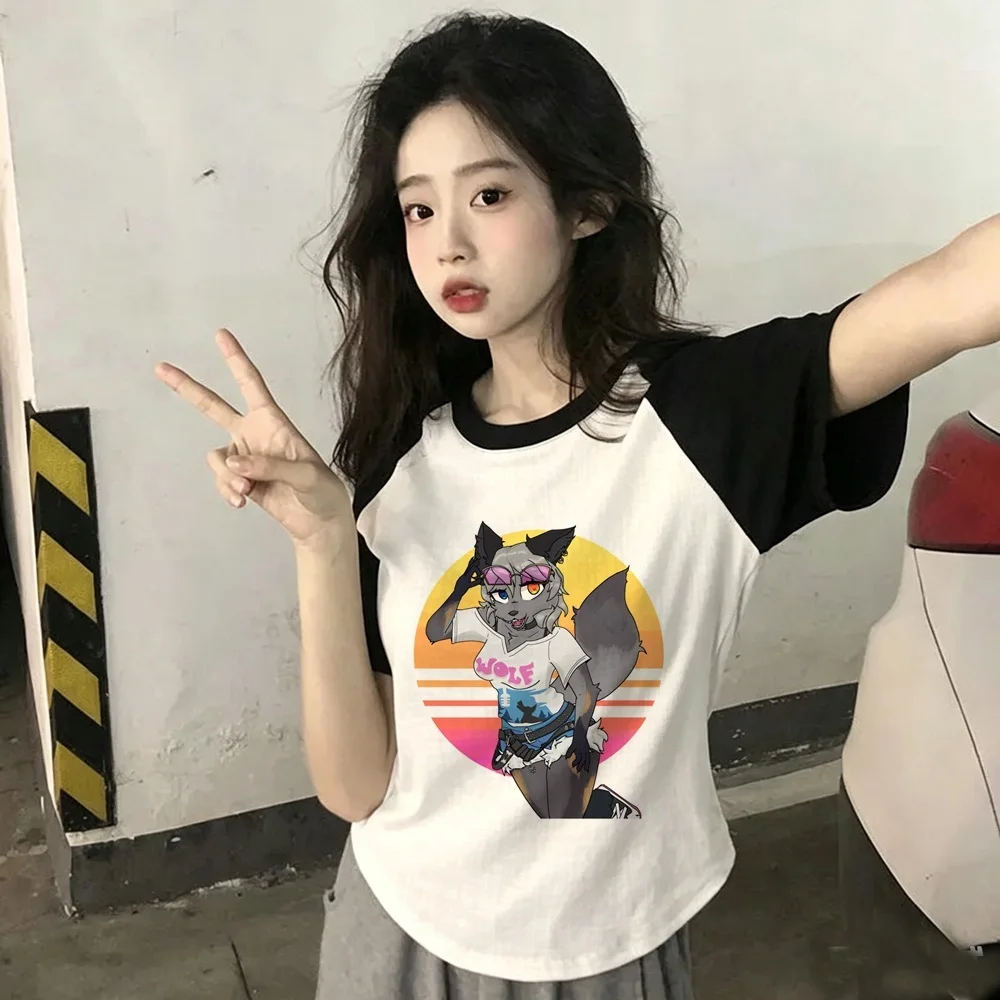 Furry t-shirt teen funny clearance sales meme cute 80s top tees korean fashion y2k Psychedelic cheap japanese