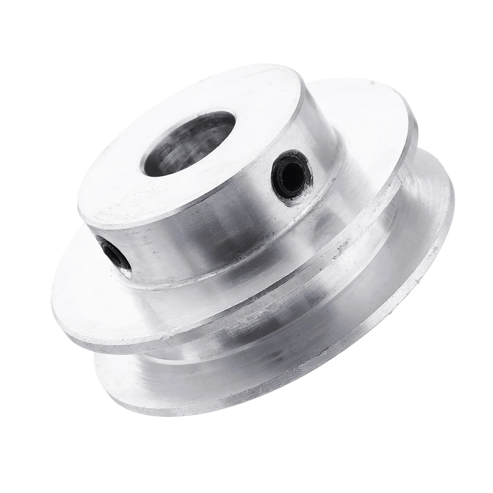 Aluminum Alloy 40mm Single Groove Pulley 5 6 7 8 10 12 14 15 16 18 20mm Fixed Bore Pulley Wheel for Motor Shaft 6mm Belt