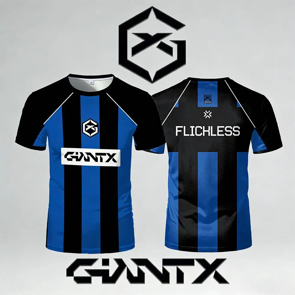 

GIANTX Esports 2026 Jersey Valorant Pro League Player Training Uniform Unisex Customizable ID Short-Sleeve Crew Neck T-Shirt