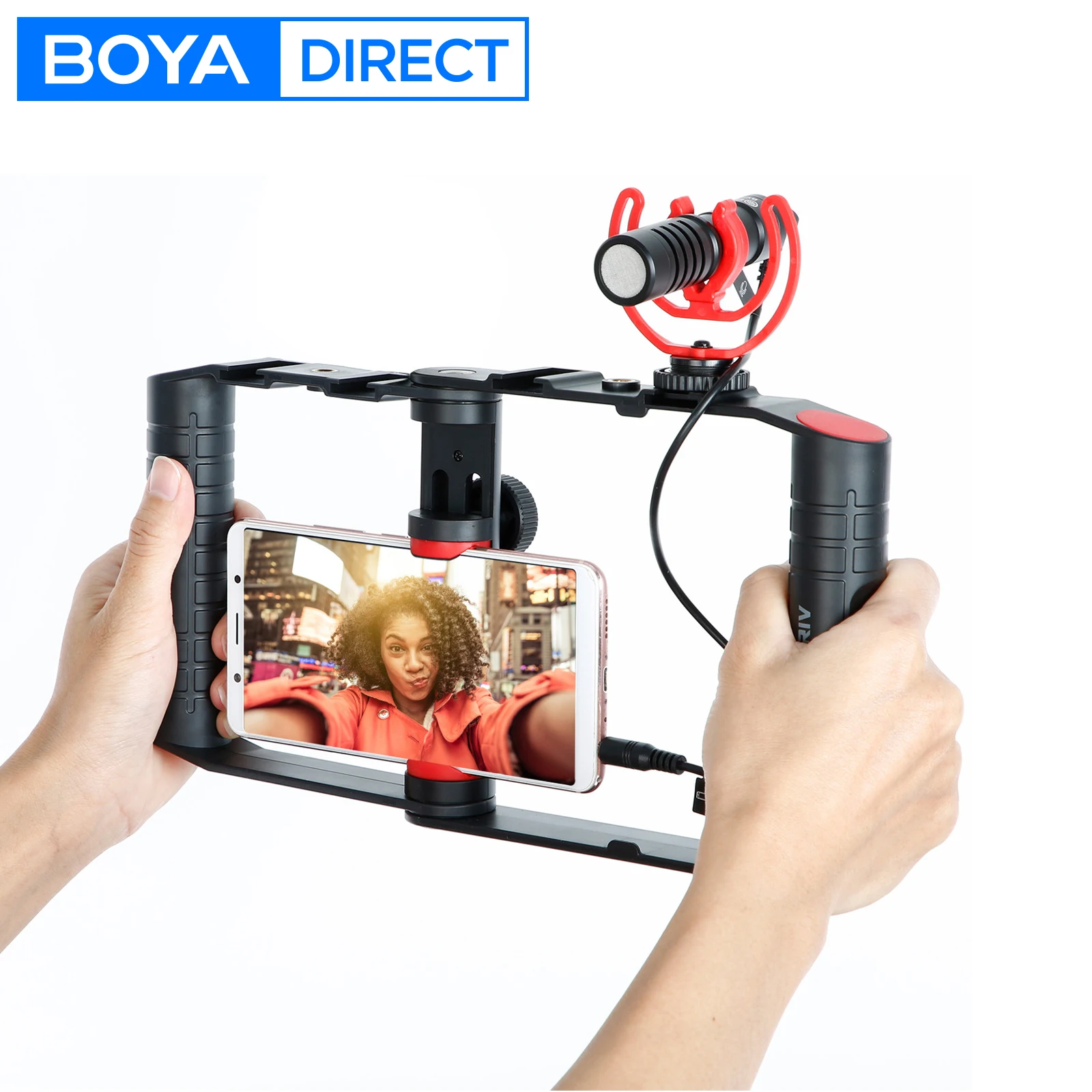 

BOYA BY-VG380 Универсальный многофункциональный видеокомплект для смартфона с микрофоном BY-MM1 для iOS Android Подкастинг Запись Виоблог