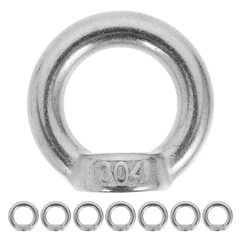 

8 шт. грузоподъемных гаек-кольцевых из нержавеющей стали M8, морского класса, для такелажа и подъема лодок