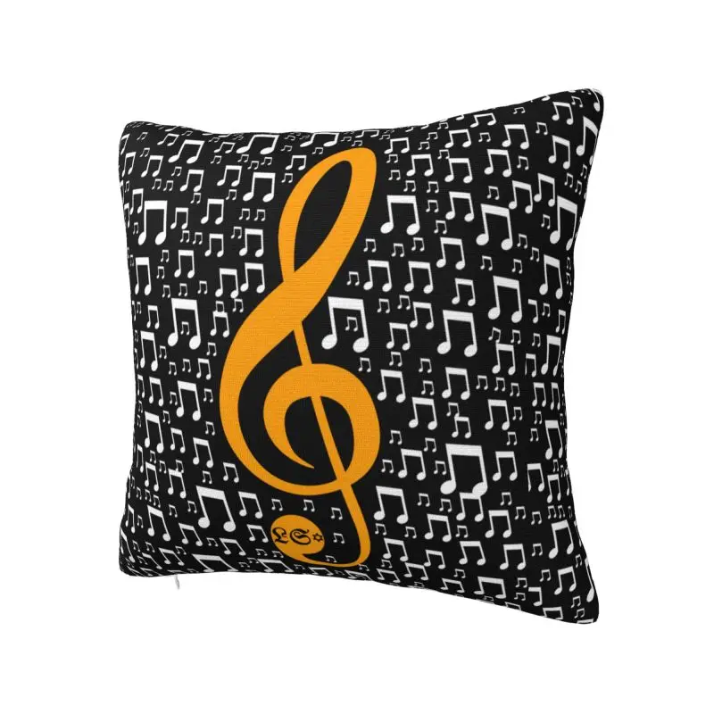 Music Note Throw Pillow Covers Living Room Decoration Fashion Cushions Cover For Sofa Car Seat Square Polyester Pillowcase