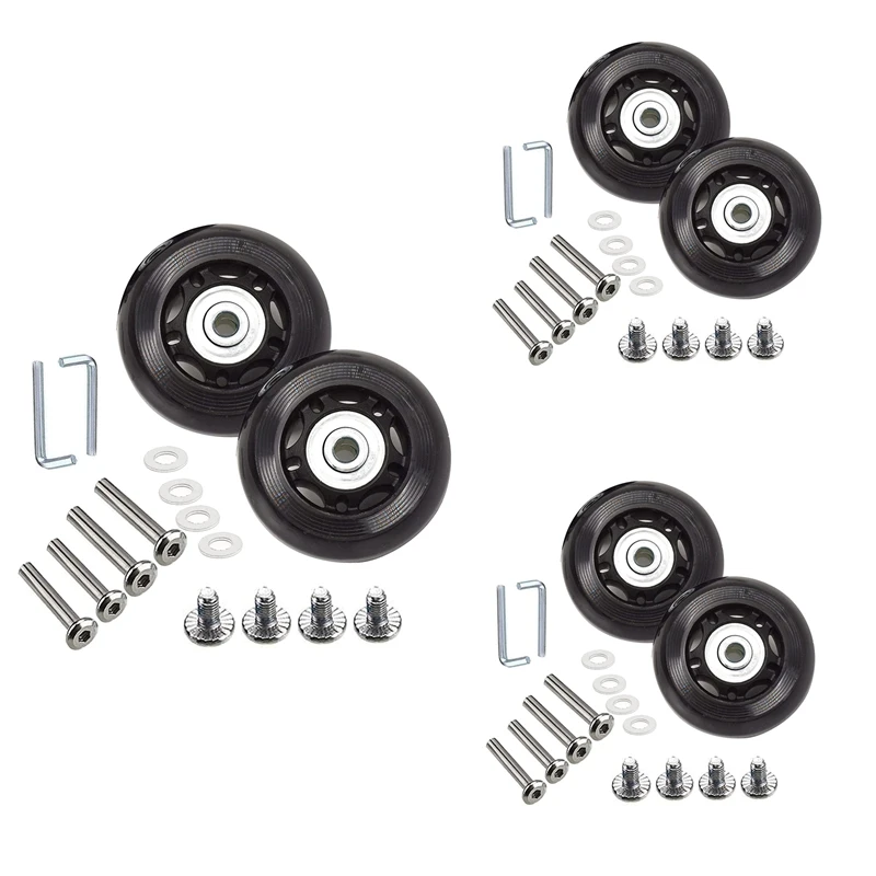 Suitcase Luggage Wheel Spare Parts Rubber Universal Wheels Swivel Caster Bearingtool (OD:75 W:24 ID:6 Axles:36/ 40Mm)