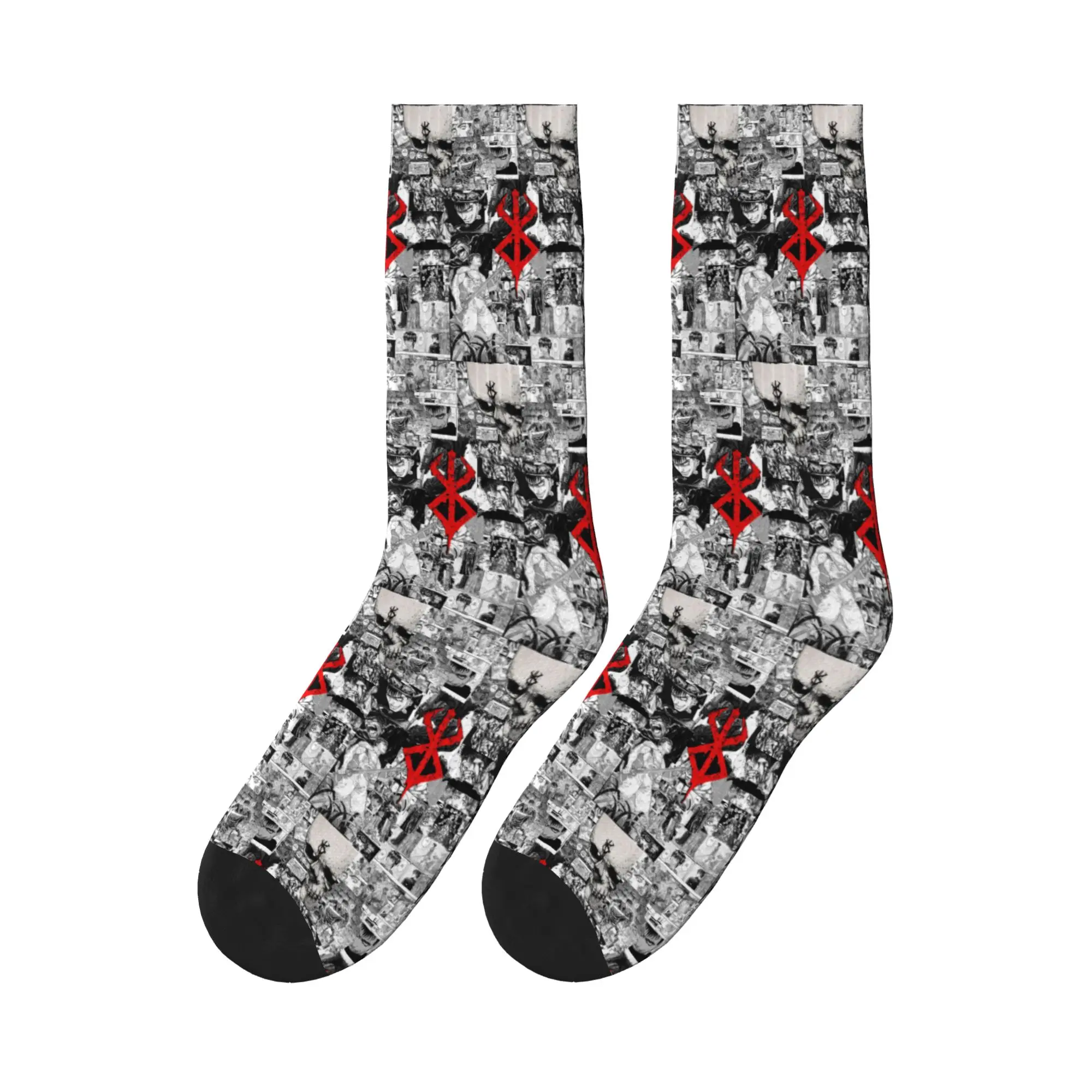

Japan Anime Berserk Swordsman Manga Guts Sports Socks High Quality Stockings All Season Long Socks for Unisex Gifts
