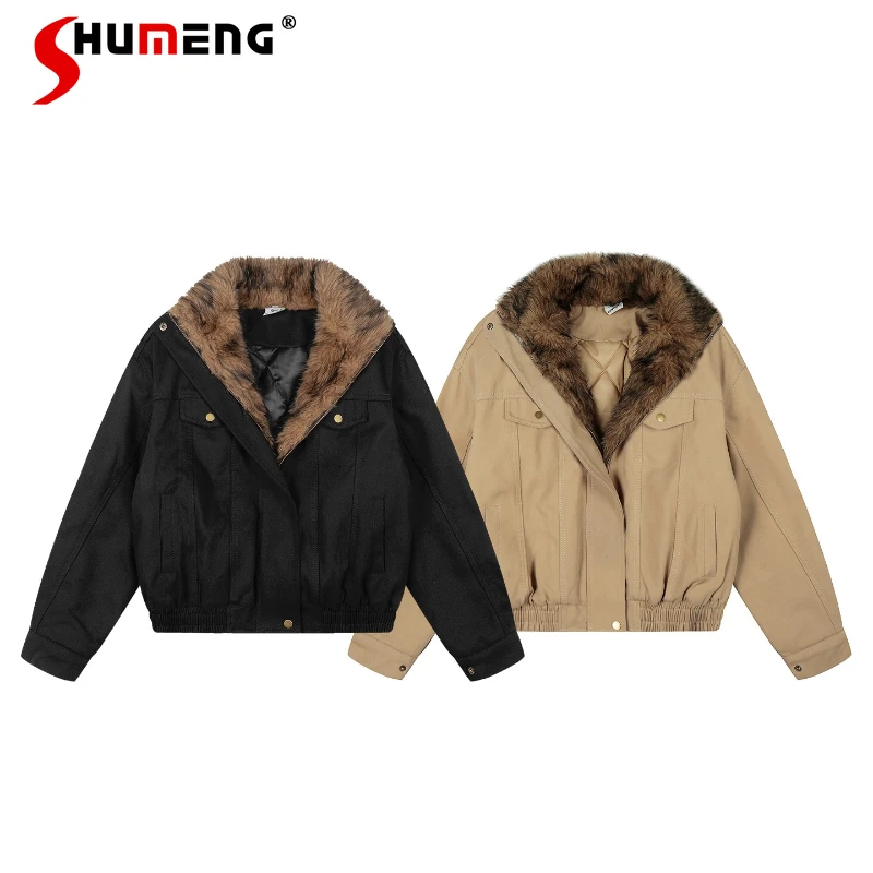 Men's Trendy American Style Retro Thickened Parkas Men's 2025 Winter New Loose Comfort Warm Versatile Parkas Long Sleeve Coats
