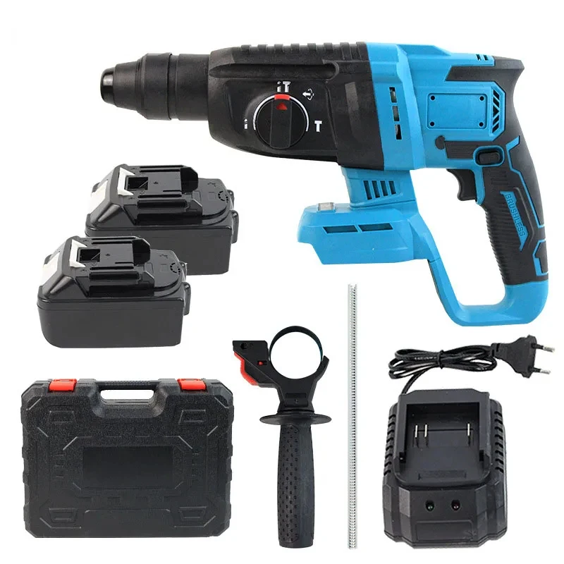 Lithium Battery Brushless Hammer Electric Pick Industrial Grade Multi-Function High Power Concrete Impact Drill view 2
