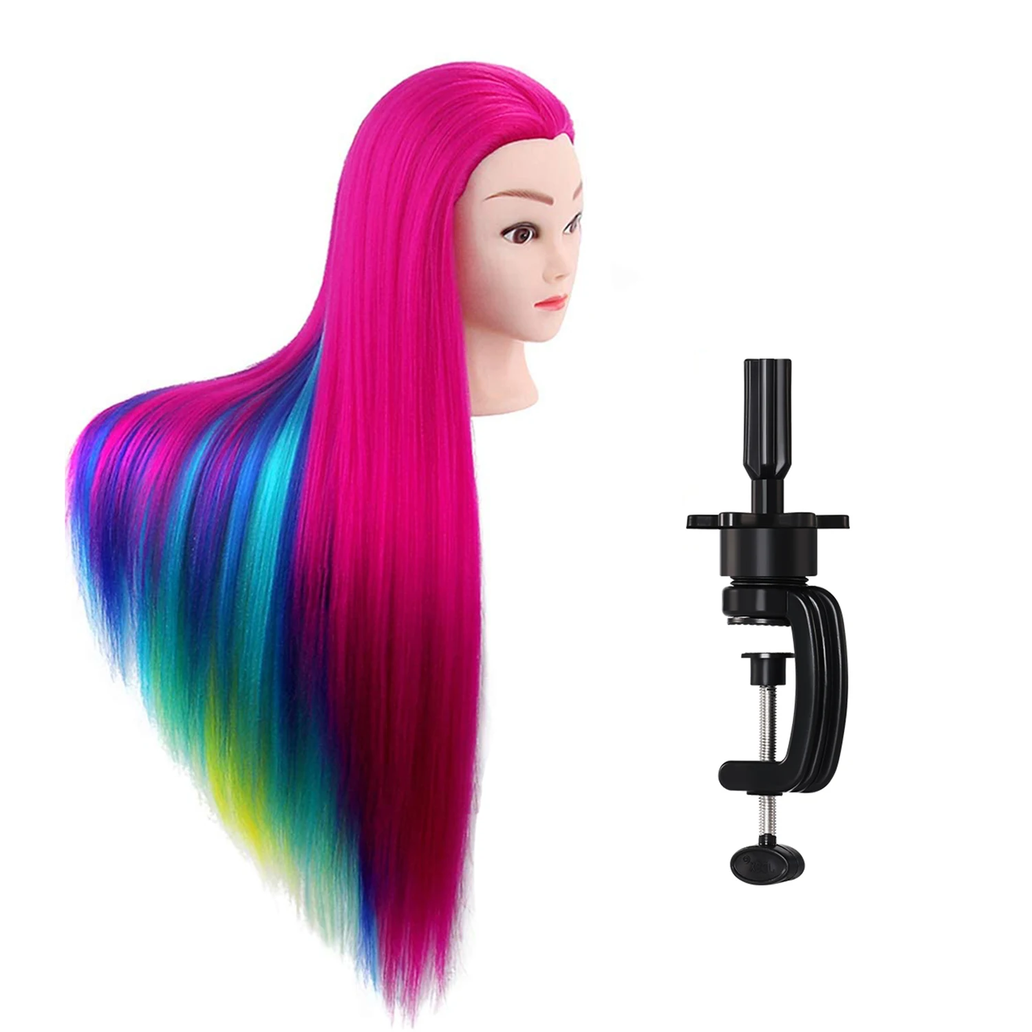 

29 "голова манекена, красочная тренировочная голова для укладки волос, манекен, косметологическая голова куклы для тренировки волос, подарок ребенку