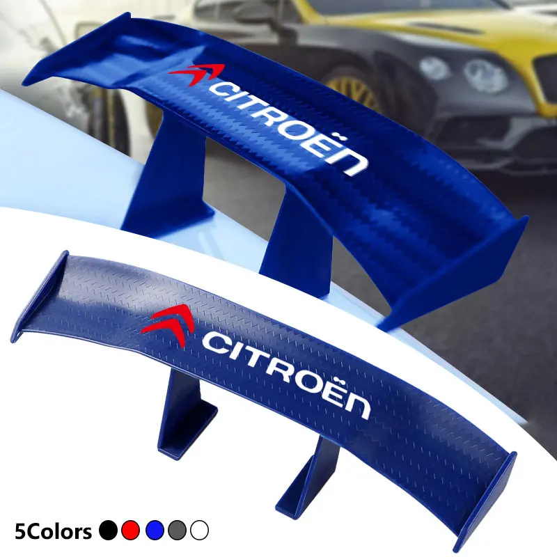 Fibra de carbono olhar carro mini spoiler traseiro mini asa pequeno modelo decoração para citroen ds c5 c6 c8 c4l ds3 ds4 ds5 c1 c2 c3 c4 c5