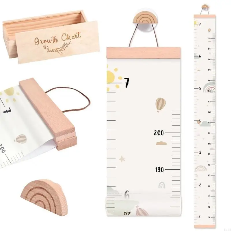 Pack Of 1 Kids Height Chart Wall Label Colorful Cartoon Plan Growth Measurement Tool