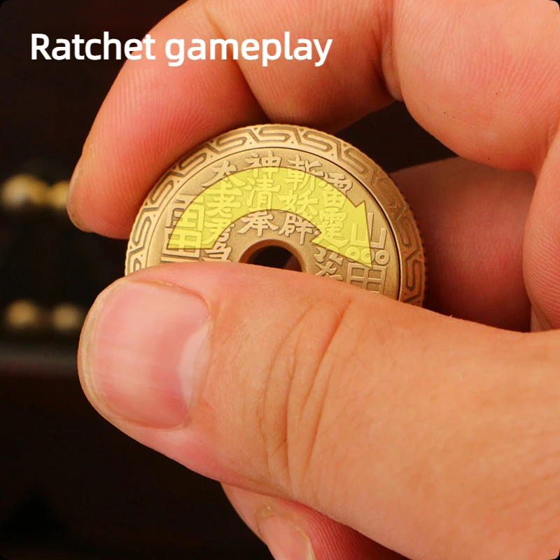 ZTSJEDC P2 moneda fantasma de montaña mecánica de Metal acción de empuje yema del dedo trinquete moneda de descompresión juguete de escritorio