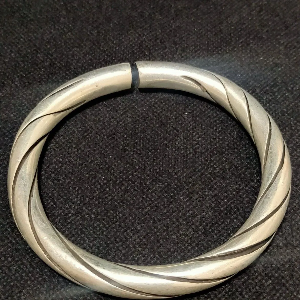 Tibetan silver solid opening twist silk bracelet twist Miao silver life transfer opening bracelet bracelet