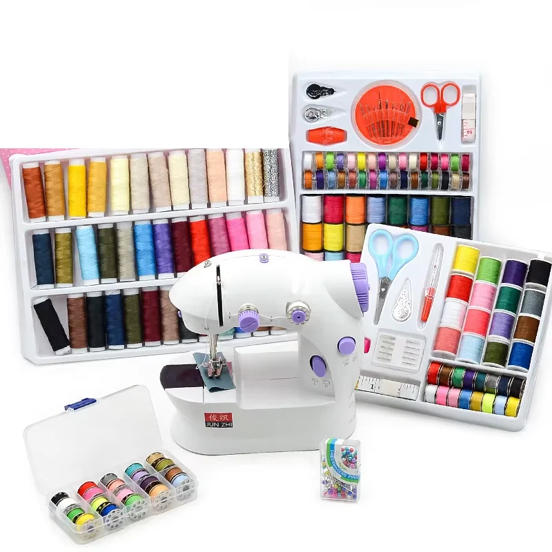 Household Mini Electric Sewing Machine 202 Small Desktop Sewing Machine Portable DIY Double Electric Sewing Machine