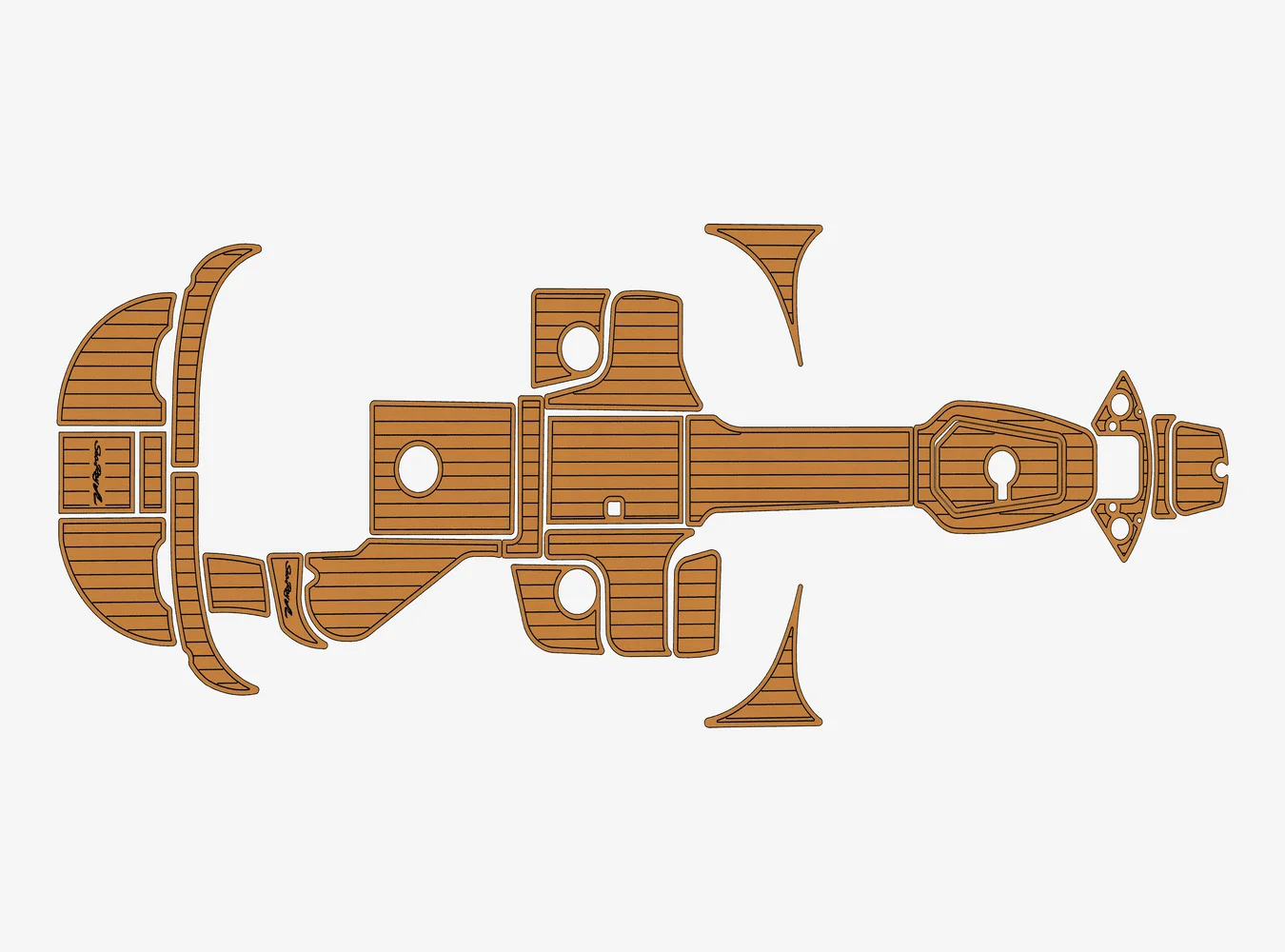 

2000-2001 Sea Ray 240 1/4" 6mm EVA foam Non-Slip PVC Teak Decking marine Mat seadek aqua carpet Marine Floor