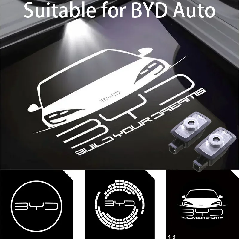 مناسبة لأضواء ترحيب باب السيارة BYD عالية الوضوح غير يتلاشى ضوء الترحيب لسيارة BYD BYD Han Qin Song ضوء الترحيب