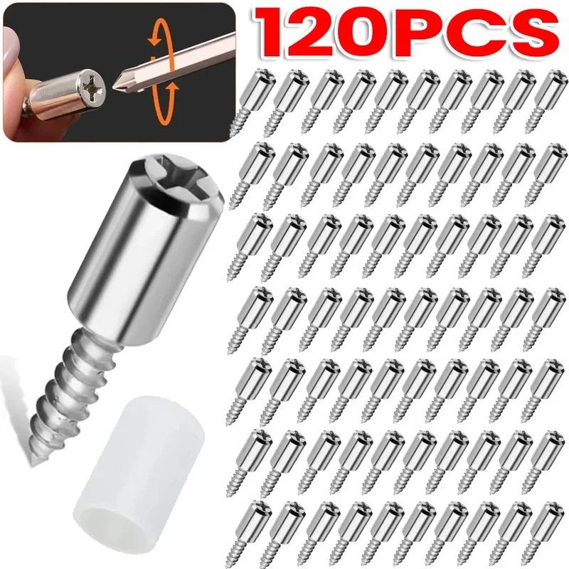 5/30/60Set Screws Cabinet Laminate Shelf Support Pegs with Non-Slip Sleeve Shelves Kitchen Glass Furniture Closet Shelf Pins
