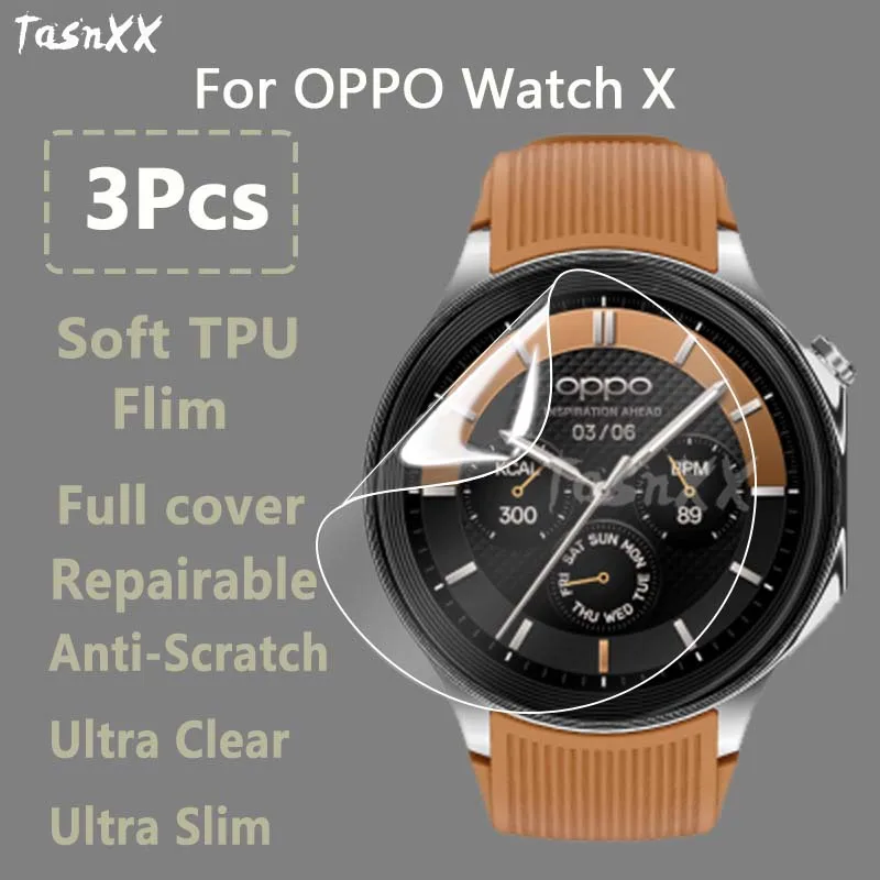 

3 шт., ультратонкая Гидрогелевая пленка для смарт-часов OPPO Watch X 1,43 дюйма