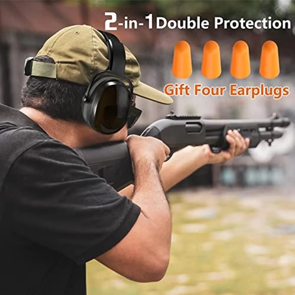 Ear Protection Headphones,Ear Muffs for Noise Reduction, Earmuffs Hearing Protection with 33dB Noise Reducing Rate