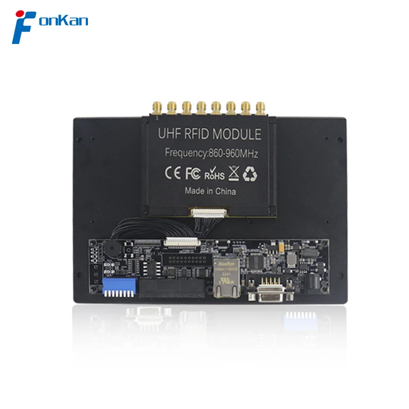 Access Control Card Read Long Range Reader RJ45 RS232 Uart UHF RFID E710 Module With Heatsink