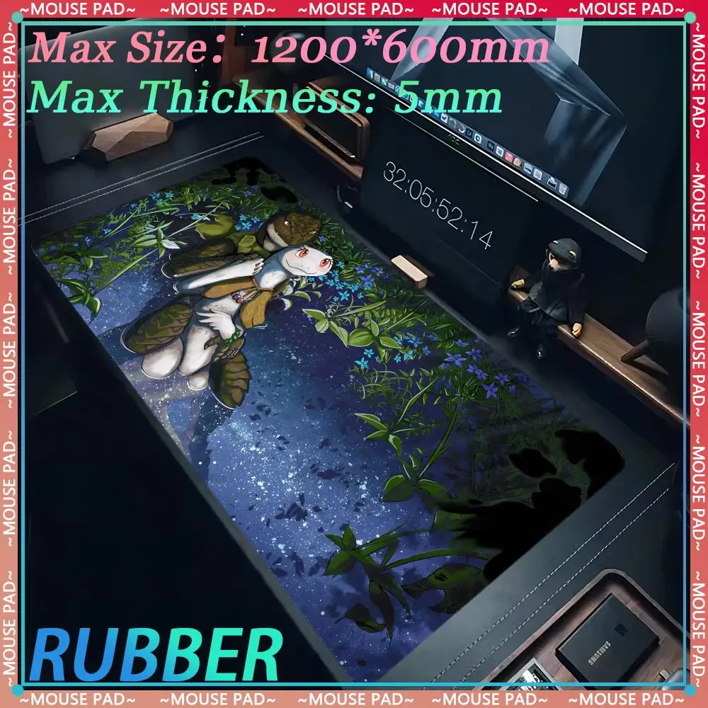 Anime O_OVERLORD alas meja permainan komputer 1200X600MM game super besar game baru alas keyboard alas mouse karet