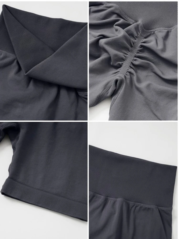 SALSPOR Sports Shorts Women Seamless Tight Push Up Sexy Butt Lift High Waist Gym Scrunch Bum Summer Biker Shorts Sportswear