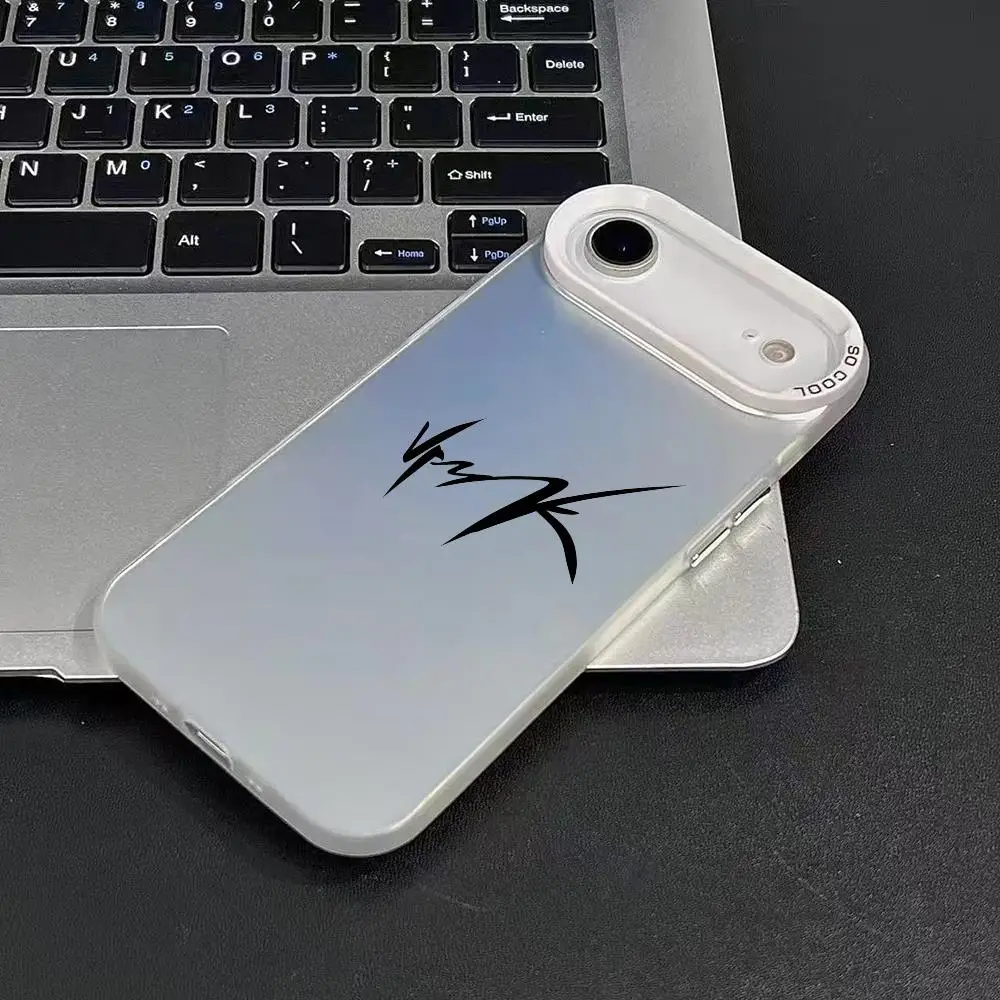 Moda V-VrunkS Logo Cassa Del Telefono Per IPhone 17 16 15 14 13 12 11 Pro Max Air Colorato Opaco Laser Aurora Cassa Del Telefono Antiurto