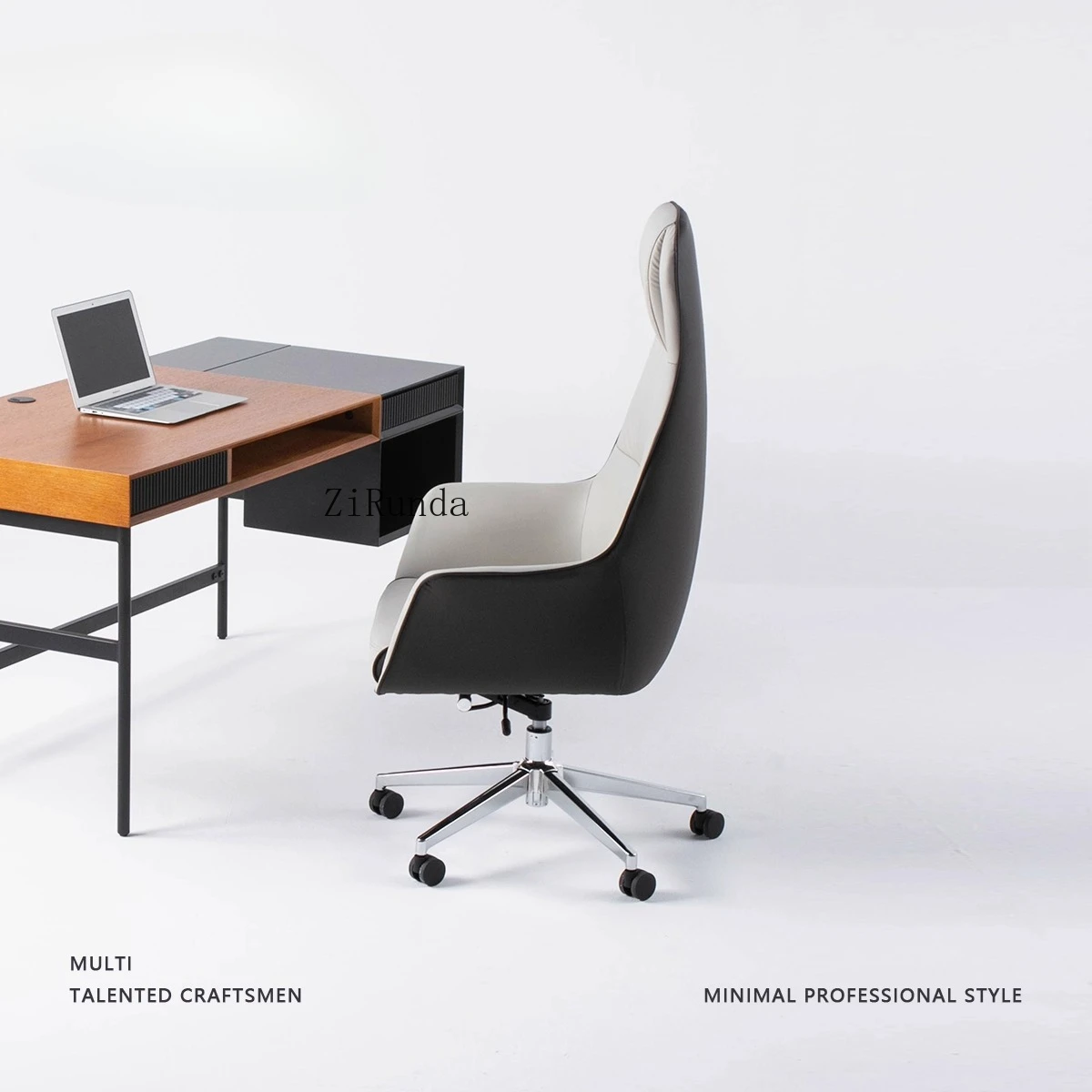 Hochwertiger ergonomischer Stuhl, Bürostuhl, Heimcomputer, Leder, Boss-Rückenlehne