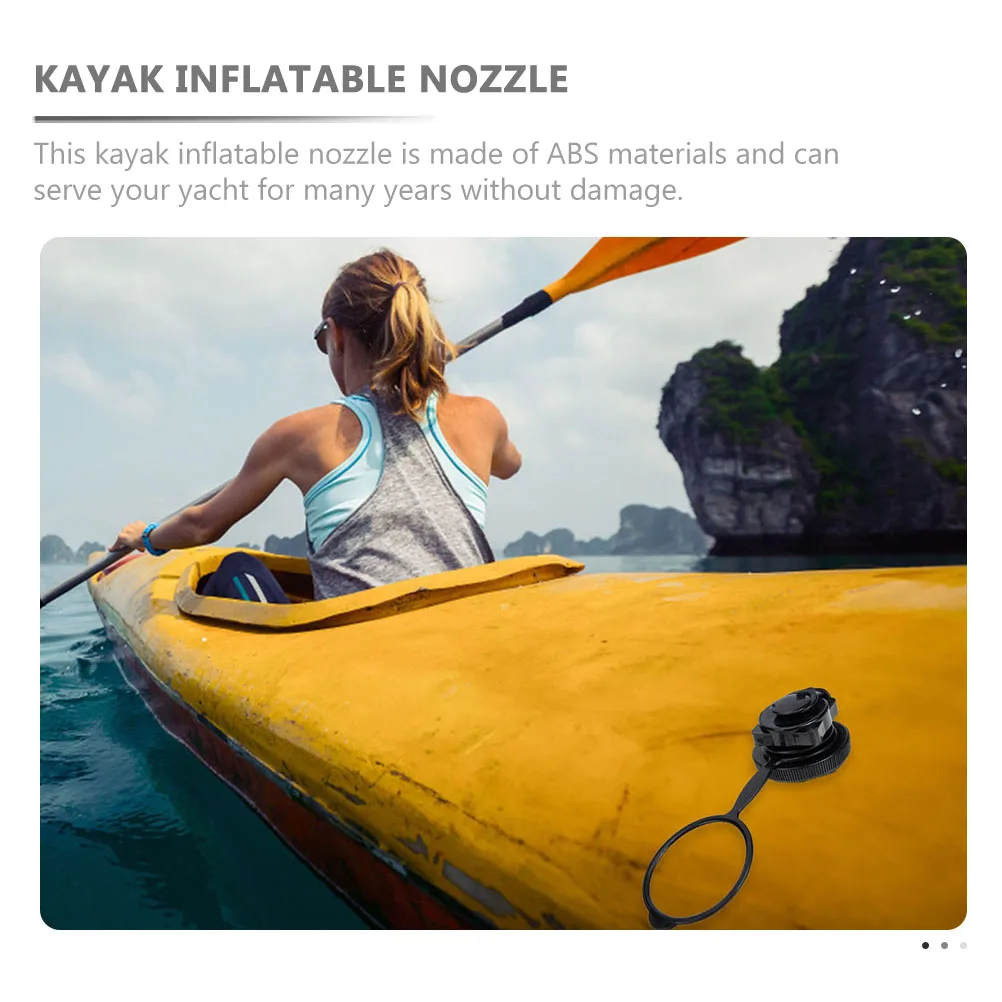 

Inflatable Boat Valves Kayak Air Nozzles Spiral Valves Black High Efficiency Inflation Easy Replacement Wide Application Kayak