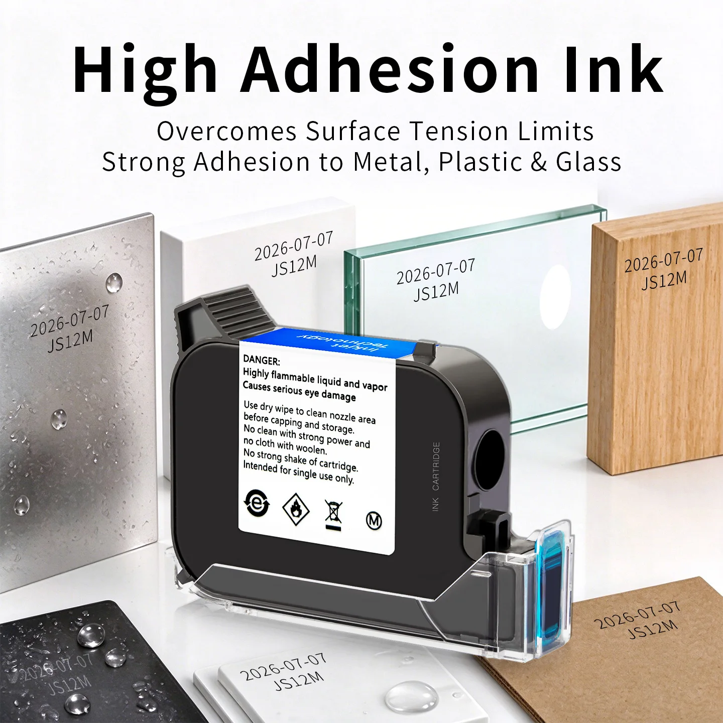 IQ800/IQ880 12.7mm Universal InkTank Fast Dry High Adhesion for Smooth Surfaces Compatible with Handheld & Online Inkjet Coders
