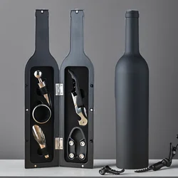 3/5 pcs Deluxe Wine Accessories Gift Set Stainless Steel Wine Opener with Corkscrew Stopper Pourer Foil Cutter for Home Bar Use