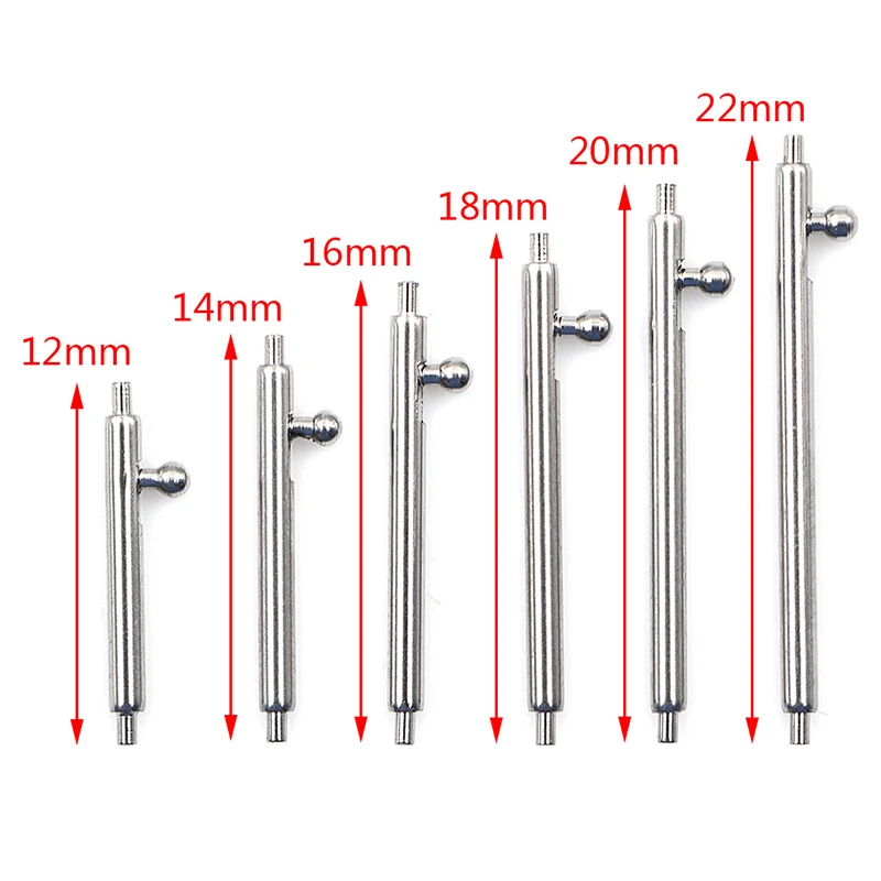 10pcs 16mm 18mm 20mm 22mm 24mm Stainless Steel Bars Strap Link Pin Quick Release Watch Band Single Switch Spring