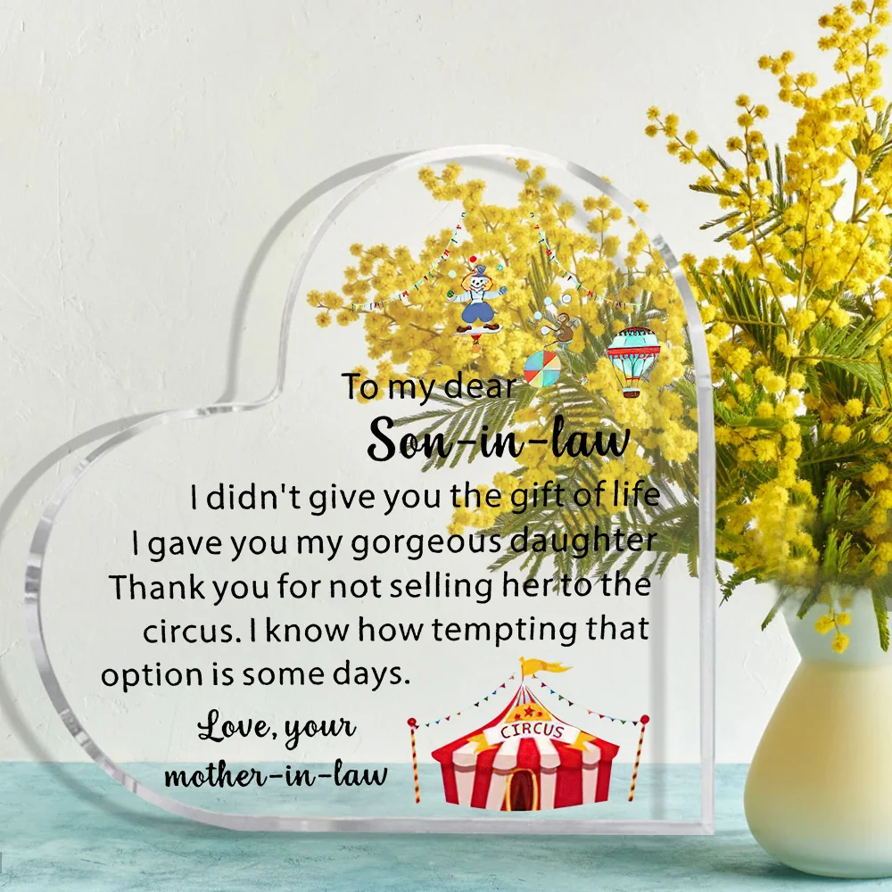 الاكريليك على شكل قلب الابن في القانون هدية عيد ميلاد هدية عيد الميلاد، عيد الشكر، هدايا السنة الجديدة ديكور غرفة المعيشة ديكور المنزل