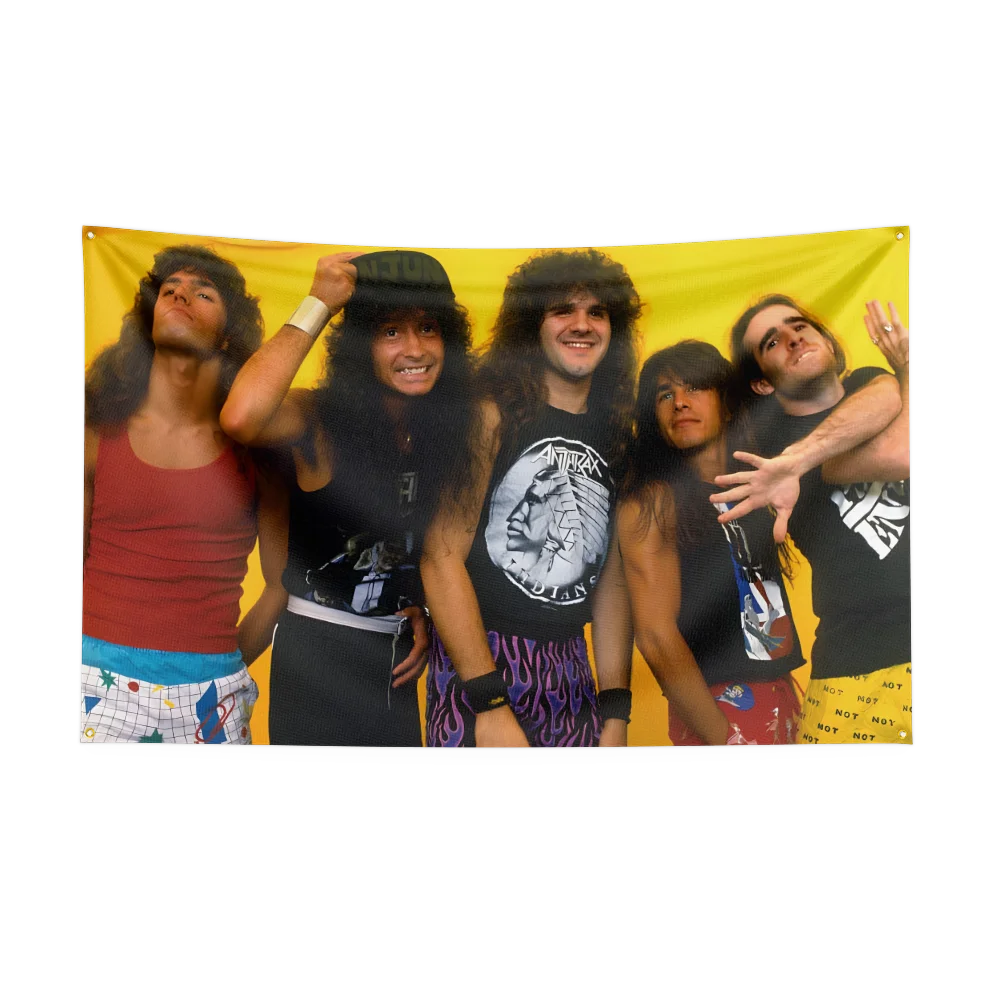 3x5 Ft A-Anthraxs Heavy Rock Band Flag Polyester Digital Printing Banner for Bedroom Wall Art Out Door Tapestry Decoration