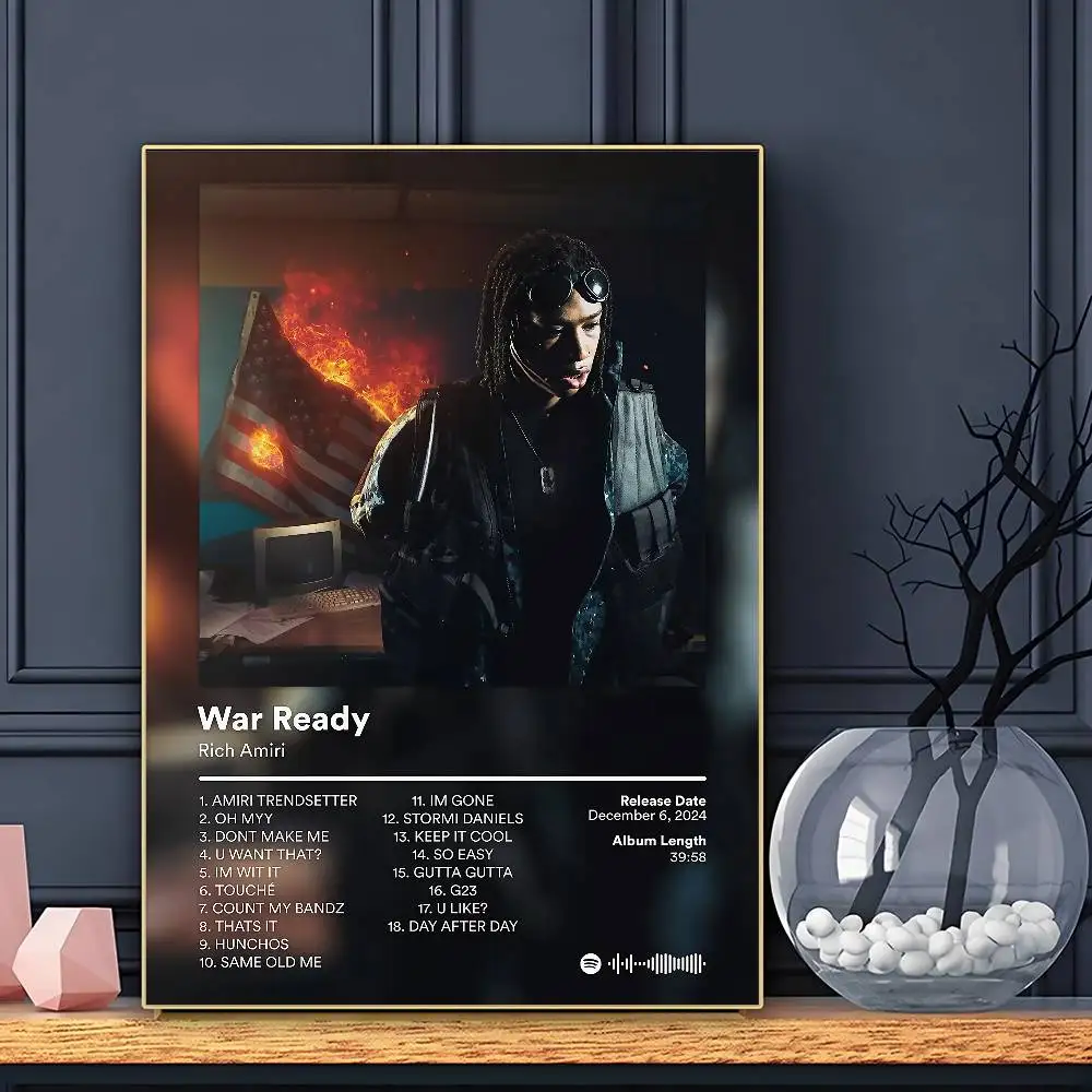 مغني الراب الغنية أميري المشارك HD الفن لزجة جدار مقاوم للماء غرفة المعيشة المنزلي زخارف للحانات