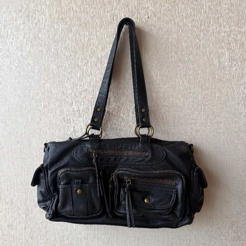 Original Retro Made Old Wind Multi-Pocket-Motorradtasche für Damen, große Kapazität, Schulter-Crossbody-Handtaschen für Damen – Detail 3