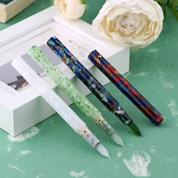 MAJOHN N8 Resin Fountain Pen Ink Pen EF Bent Nib Gift Extra Dip Pen Nib Business Stationery Office School Supplies Writing Pens