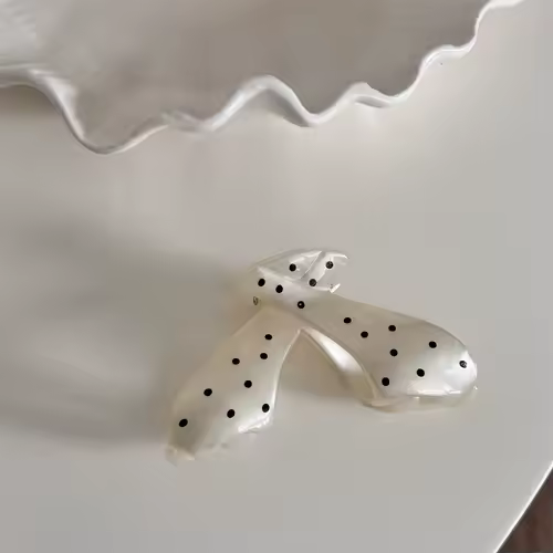 France Style Women Senior Large Black Wave Dot Design Hair Claw Barrettes Girl Fashion Hair Clip Sweet Hair Accessories Headwear - Image 7