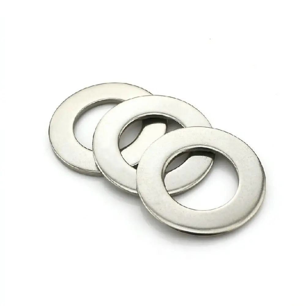 304 Stainless Steel Flat Washers DIN125 GB97 Metal Gaskets Ring Fasteners Wide Range M1 6 To M52 Hardware Repair Components