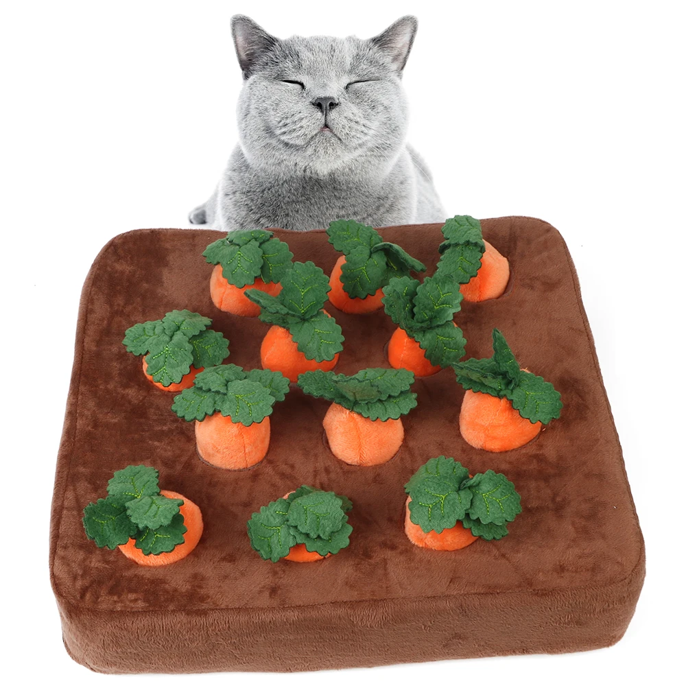 To Improve Eating Habits Dog Cat Toy Pets Sniff Carrot Plush Pet Vegetable Chew Toy Hide Food Toys Durable Chewing Toy