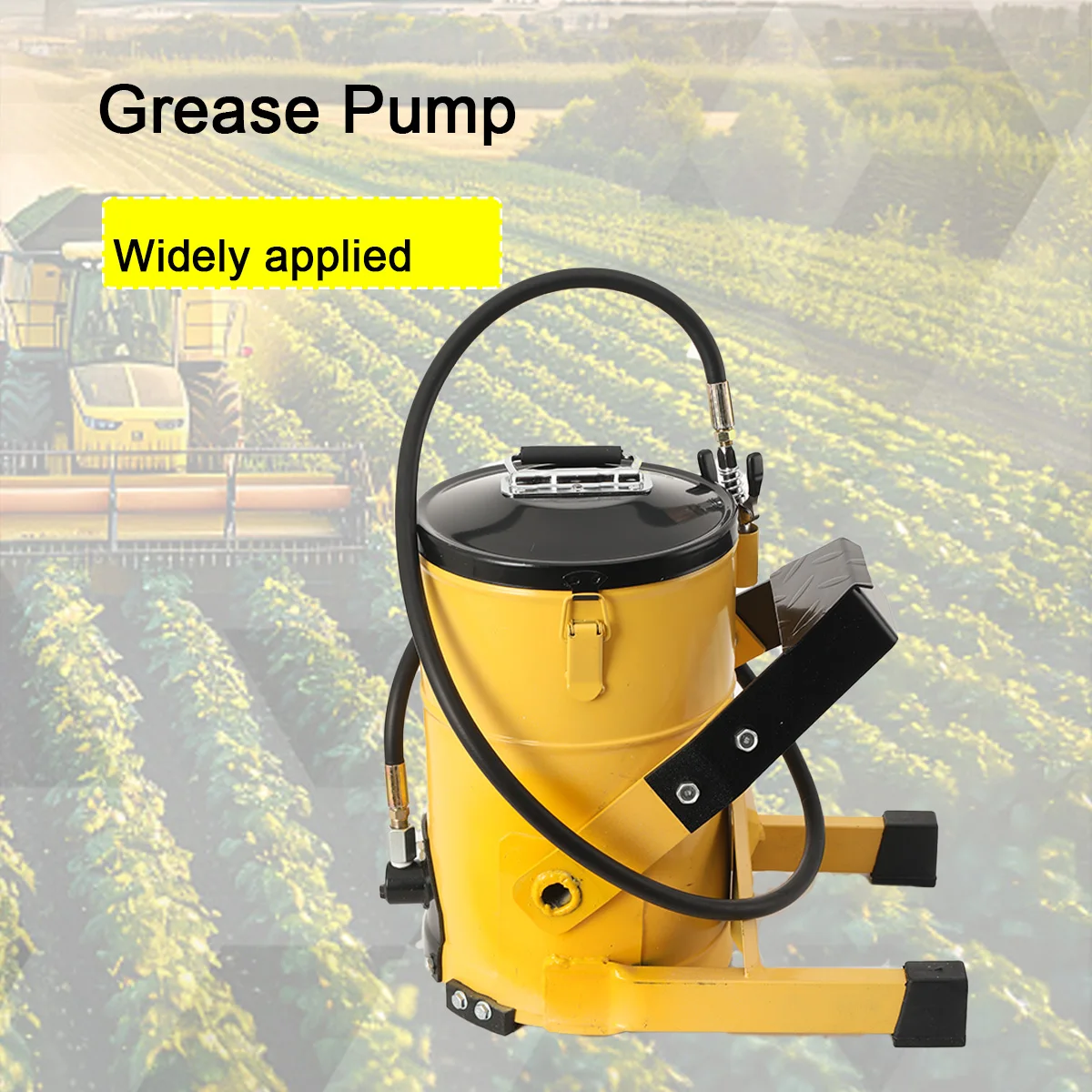 Portable Pedal High Pressure Butter Machine Steel Cold-Rolled Sheet 10L 50:1 Foot Operated Grease Durable Small Oil Injection Machine Oil Beater