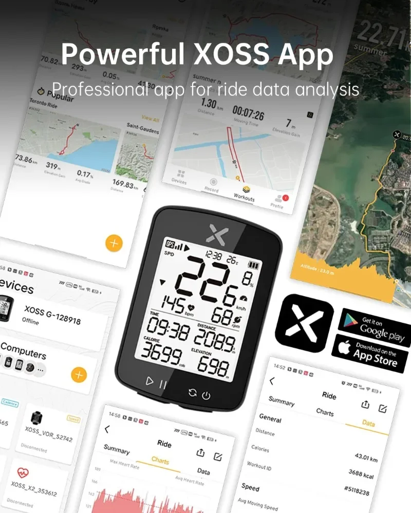 XOSS G+ G2 G2+ G plus 2 Bike Computer GPS Generation Cycling Wireless Speedometer Tracker Odometer Road MTB Bike ANT+