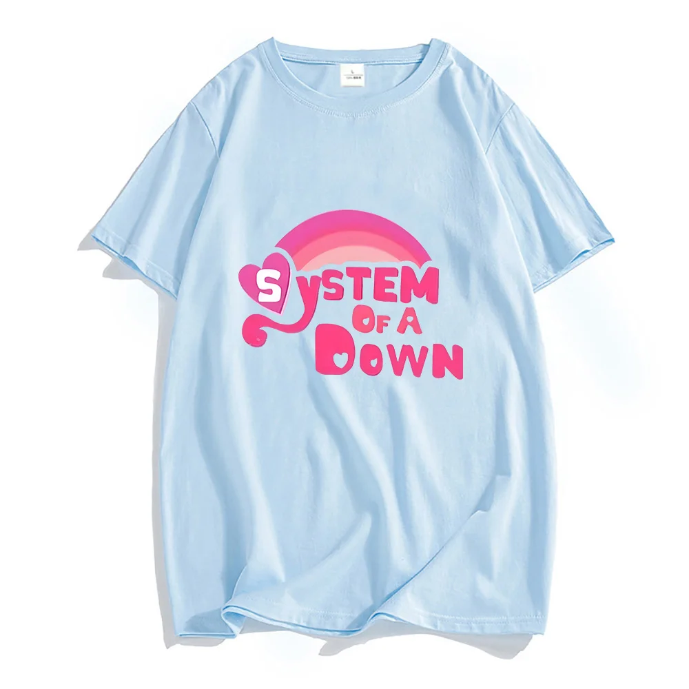 System of A Down T-Shirts, 100 % Baumwolle, Kleidung, Vintage-/Retro-Druck, Streetwear für Herren, kurzärmelige Grafik-T-Shirts