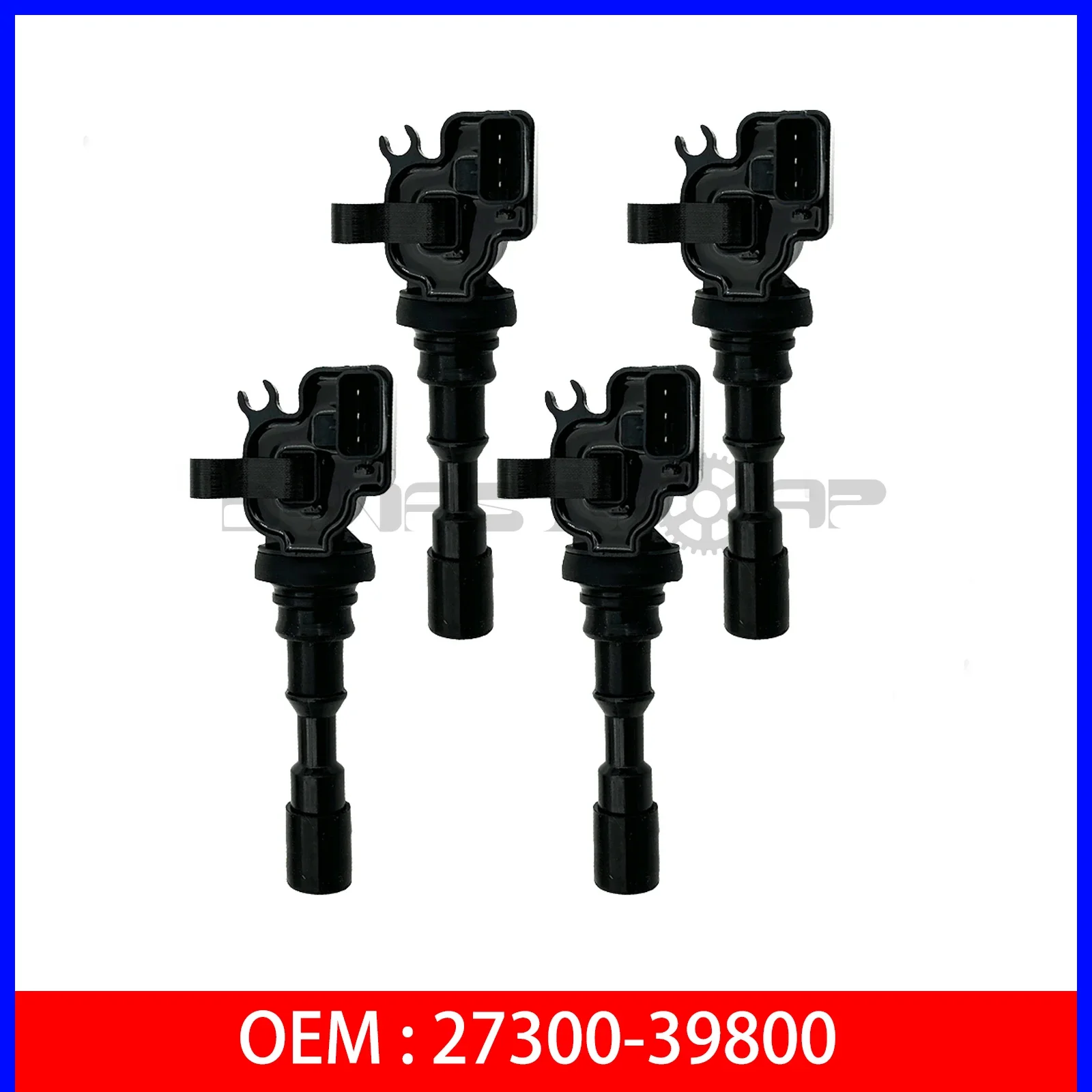 4 Pcs  Ignition Coil 27300-39800  for 2003-2006 Hyundai Terracan Kia Sorento 3.5L   2730039800